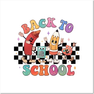Back to School Retro Characters Posters and Art